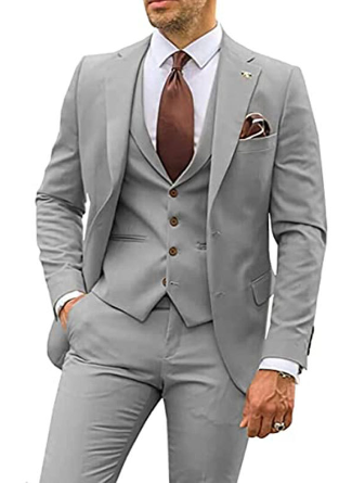 Stylish Business Outfit for Men (Jacket + Trousers) - Victor-Grey-XS-State of Style