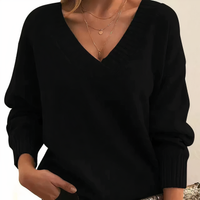 Stylish Cashmere Ladies Sweater - Isabella-Black-S-State of Style