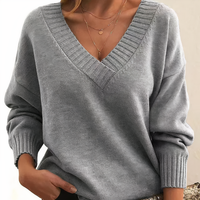 Stylish Cashmere Ladies Sweater - Isabella-Grey-S-State of Style