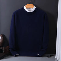 Stylish Cashmere Men's Sweater - Oliver-Dark blue-S-State of Style