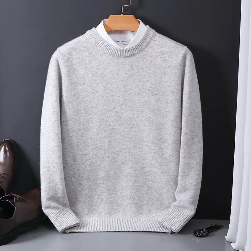Stylish Cashmere Men's Sweater - Theo-Black-M-State of Style
