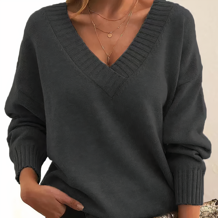 Stylish Cashmere Women's Sweater - Isabella-Dark Grey-S-State of Style
