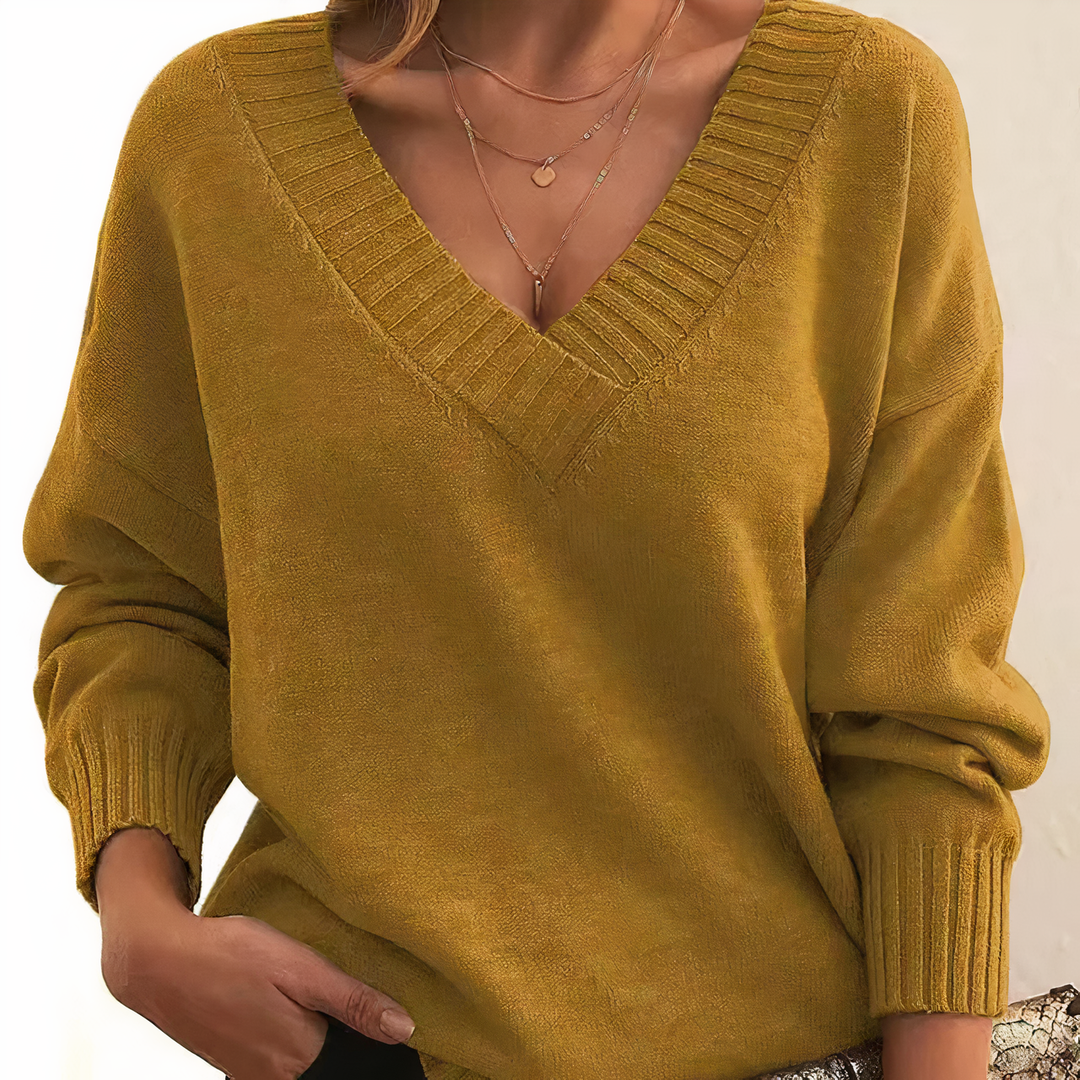Stylish Cashmere Women's Sweater - Isabella-Gold-S-State of Style