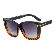Stylish cat-eye sunglasses with UV protection and gradient - VueLuxe-Panther Grey-State of Style