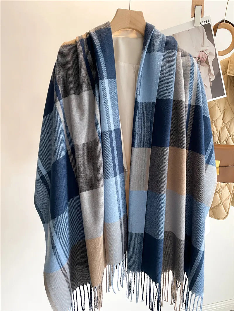 Stylish Checked Women's Scarf - Liora-Pink-State of Style