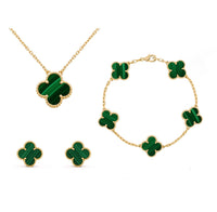 Stylish Clover Jewellery Set – Aurora-Green-State of Style