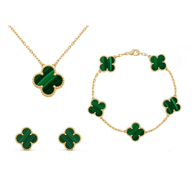 Stylish Clover Jewellery Set – Aurora-Green-State of Style