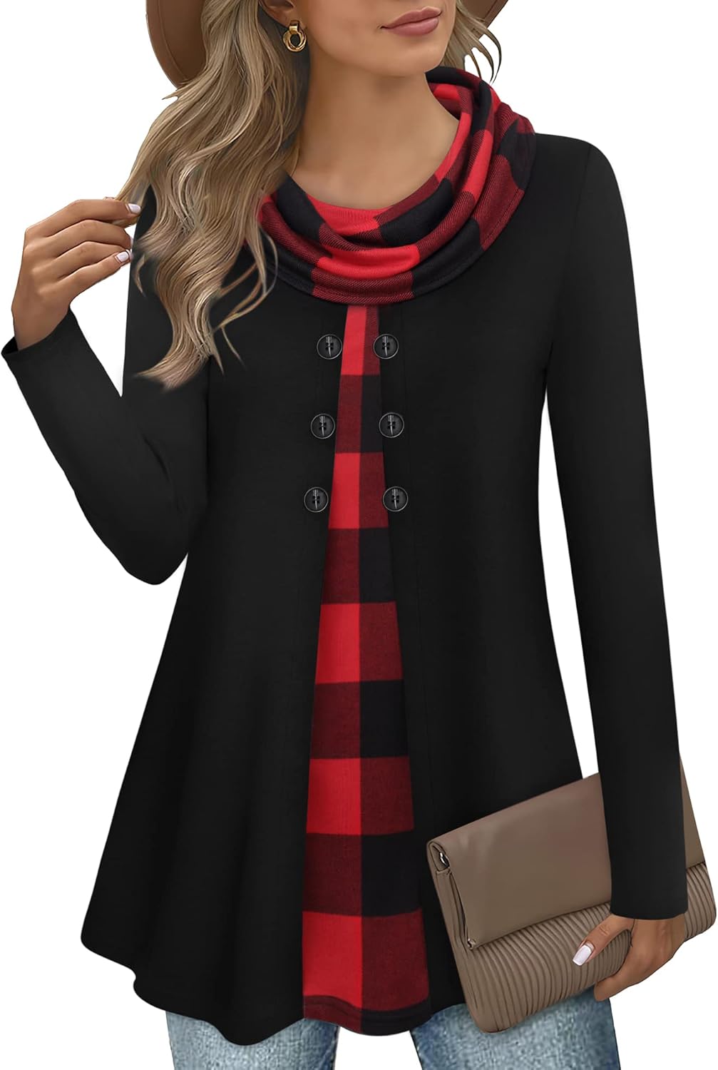 Stylish Colour Block Pullover Sweatshirt for Ladies - Bella-Black-S-State of Style