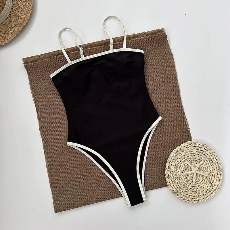 Stylish Colour Block Swimsuit – Sena-White-XS-State of Style