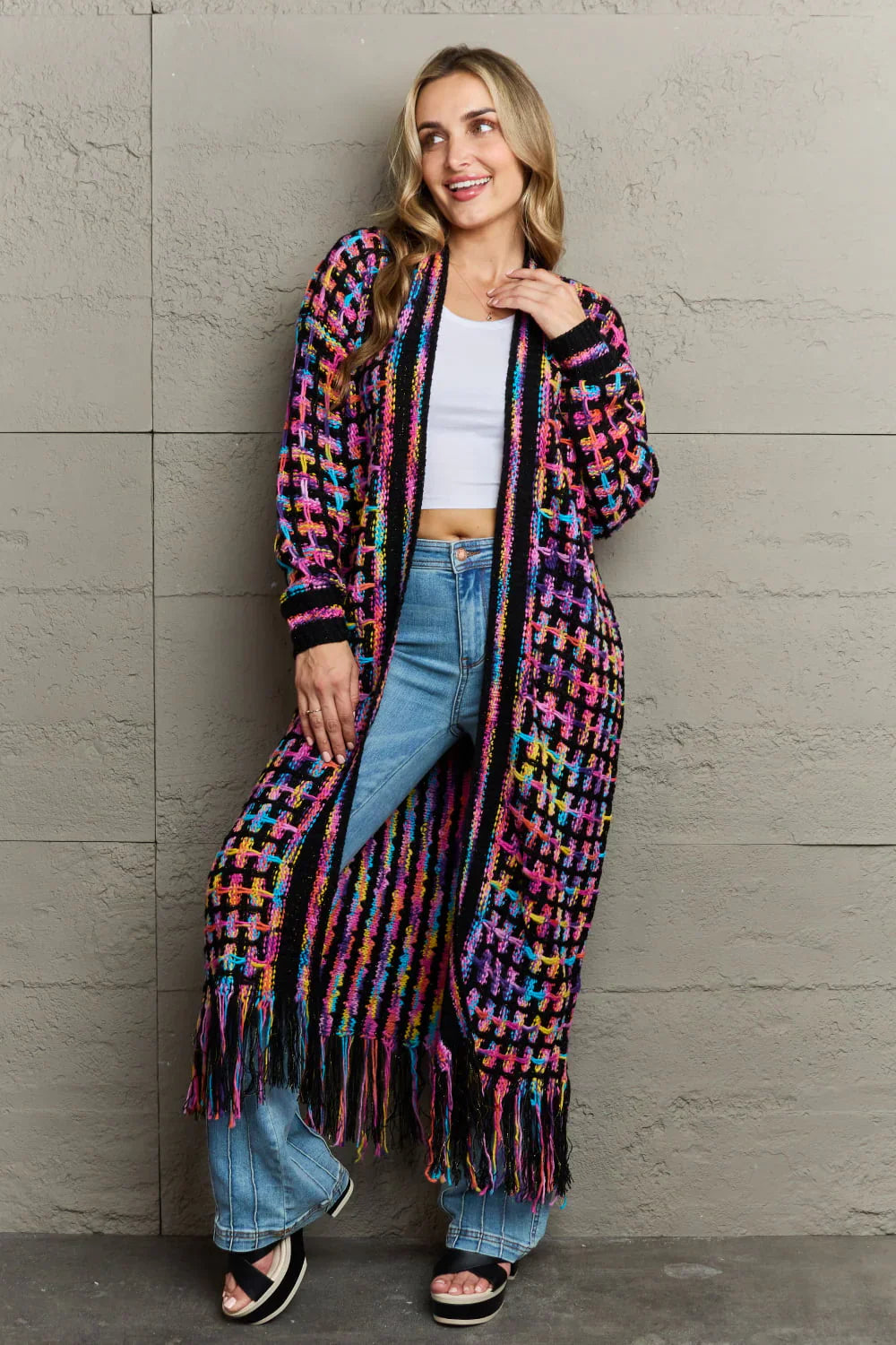 Stylish Coloured Cardigan for Women - Aurora-Multicoloured-S-State of Style