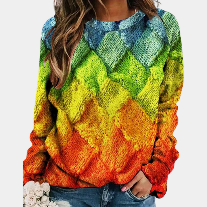 Stylish Coloured Ladies Sweater - Camilla-Rainbow-XS-State of Style