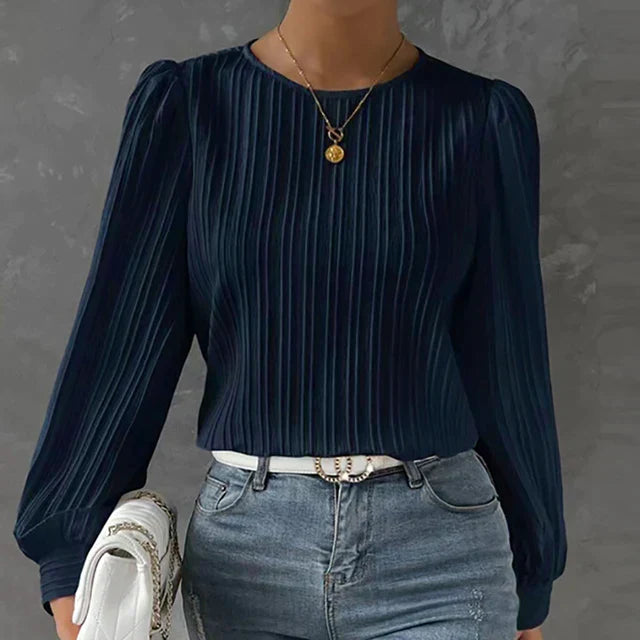 Stylish Comfortable Women's Sweater - Evelina-Dark blue-S-State of Style
