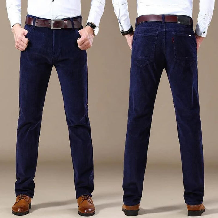 Stylish Corduroy Men’s Pants - Kenny-Khaki-28-State of Style