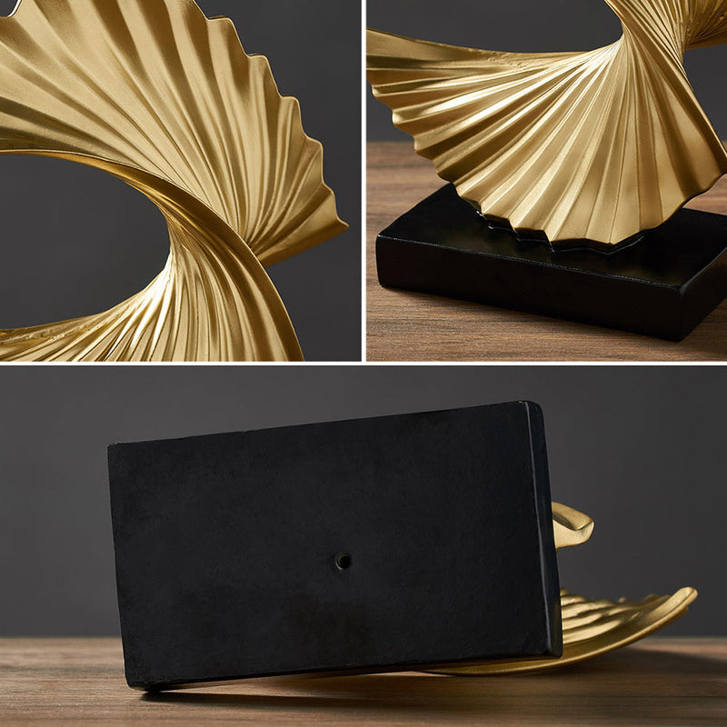 Stylish Crescent Moon Sculpture - LunarGrace-Gold-State of Style