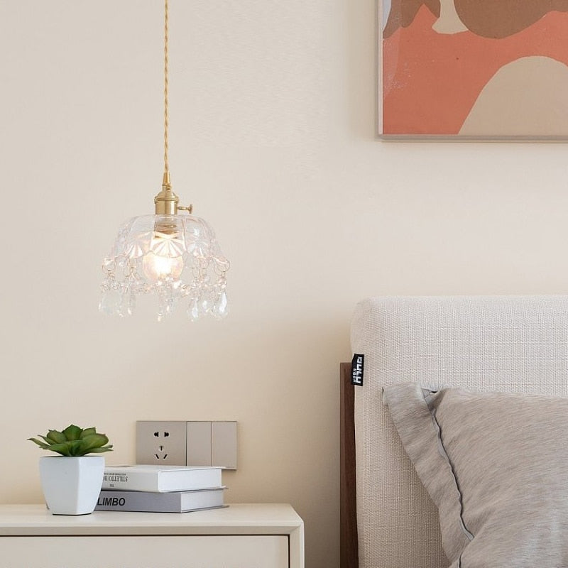 Stylish Crystal Pendant Lamp - Elara-State of Style
