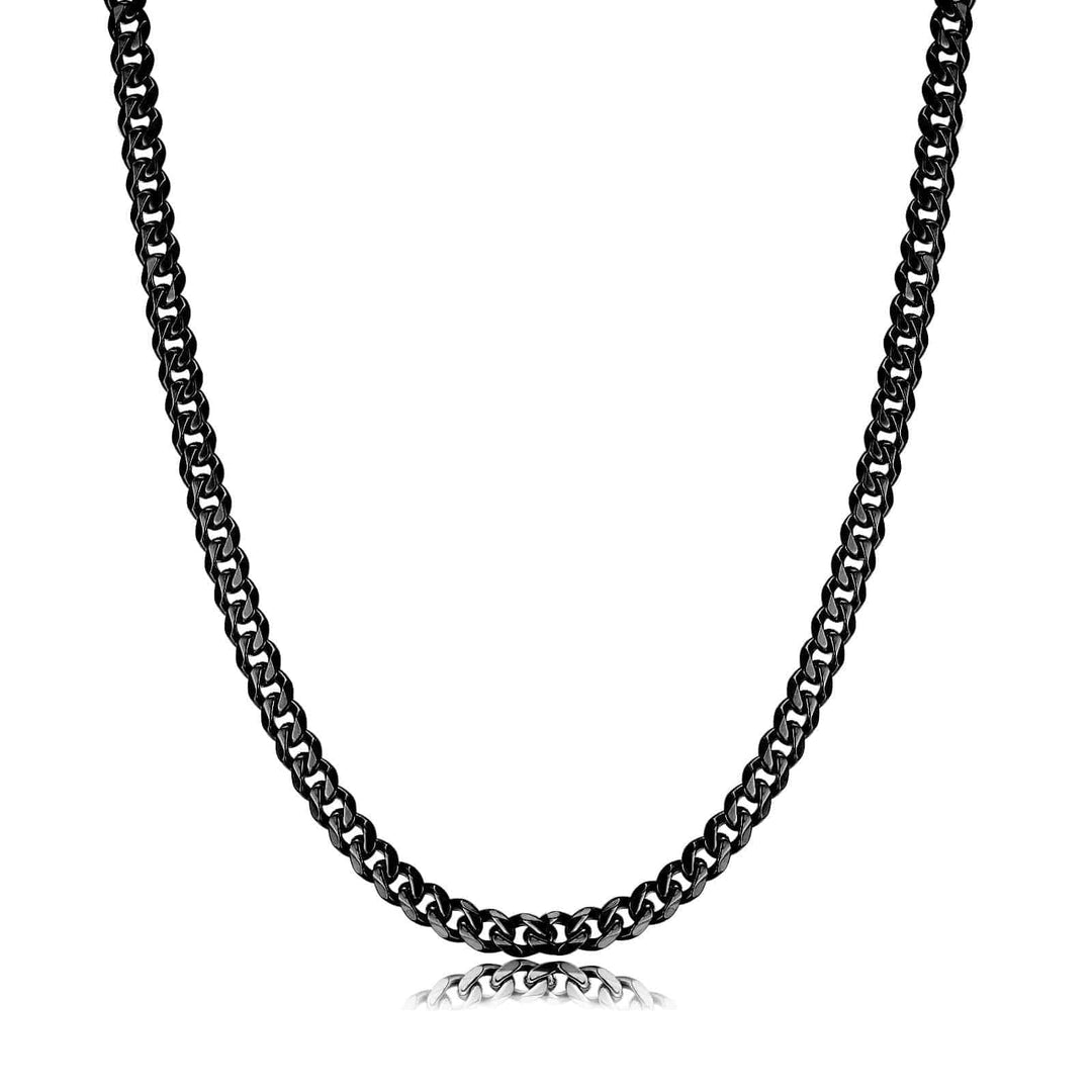Stylish Cuban Link Necklace - Noah-Black-0.5 cm-State of Style