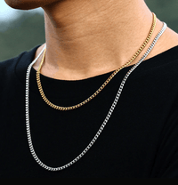Stylish Cuban Link Necklace - Noah-Silver-0.3 cm-State of Style