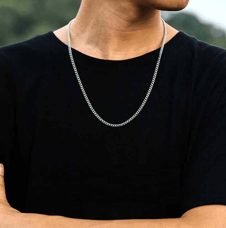 Stylish Cuban Link Necklace - Noah-Silver-0.3 cm-State of Style