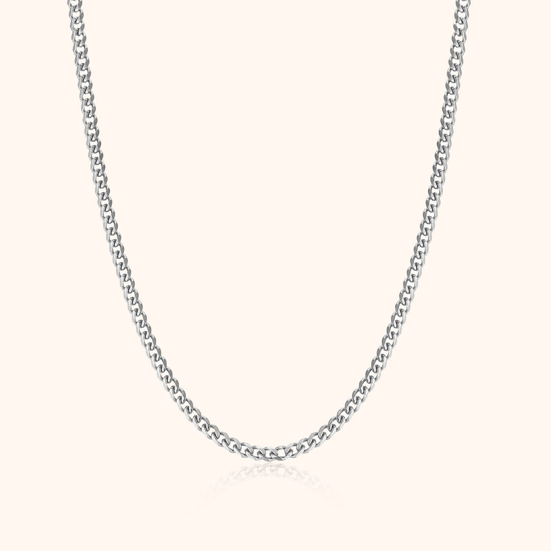 Stylish Cuban Link Necklace - Noah-Silver-0.3 cm-State of Style