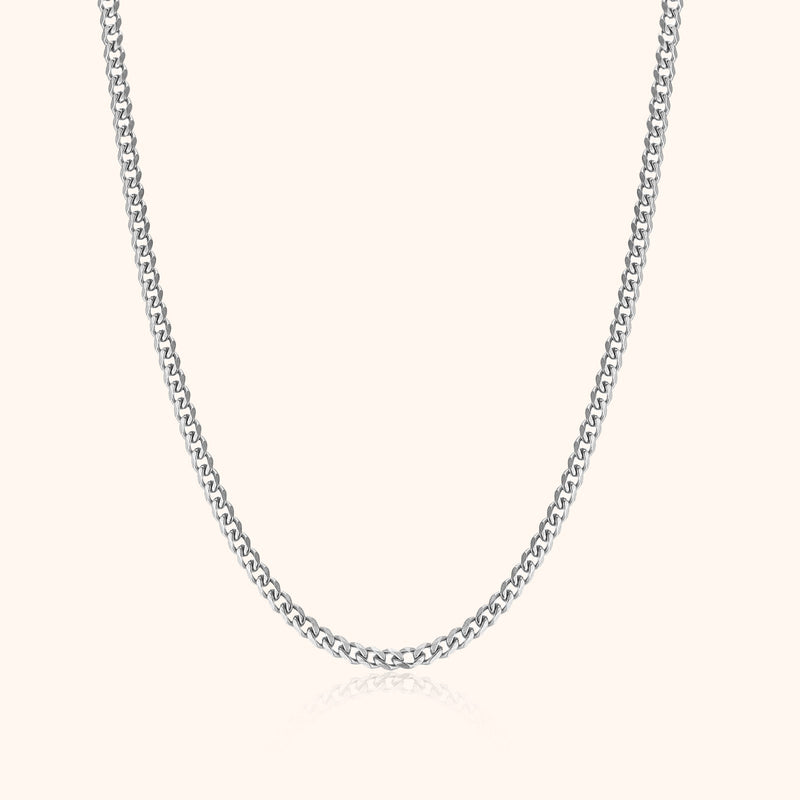 Stylish Cuban Link Necklace - Noah-Silver-0.3 cm-State of Style