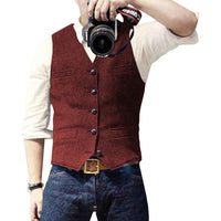 Stylish Denim Vest for Men - Mason-Red-XS-State of Style