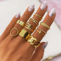 Stylish Double Cross Ring – Calindra-Gold-5-State of Style