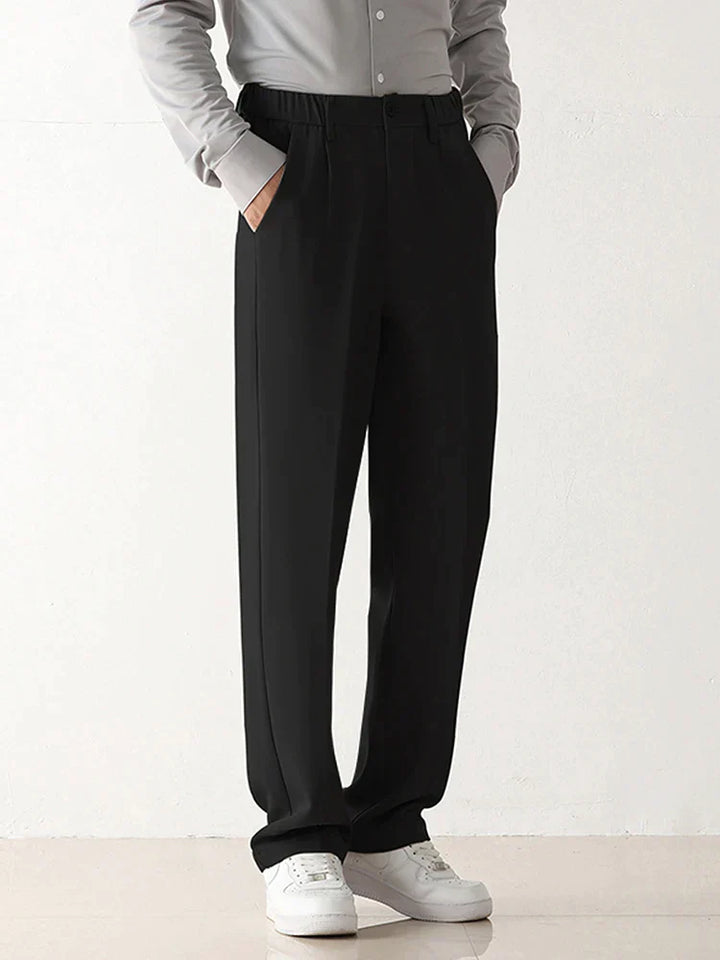 Stylish Draped Men's Trousers - Finn-Black-S-State of Style