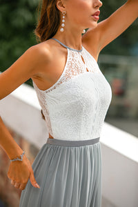 Stylish Dress for Wedding Guests with Open Back - Isabella-Light Grey-AU4-State of Style