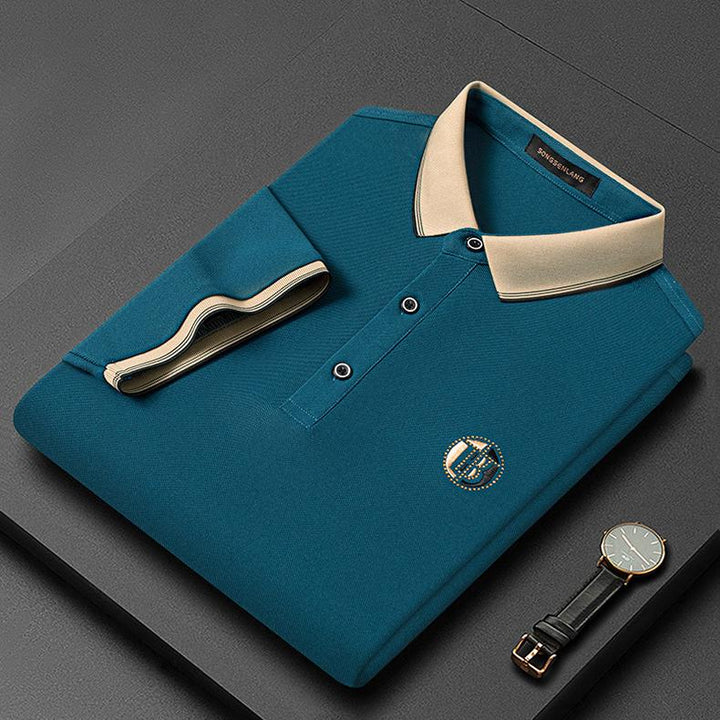 Stylish Embroidered Polo Shirt - Oliver-Blue-S-State of Style