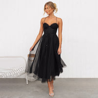 Stylish Festive Midi Dress - Luna-Black-2XS-State of Style