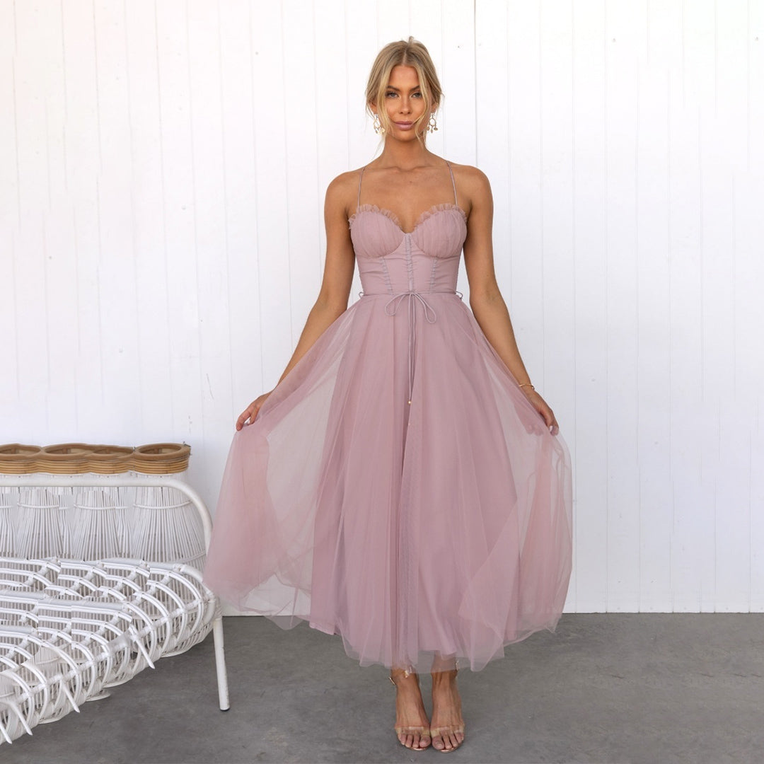 Stylish Festive Midi Dress - Luna-Pink-2XS-State of Style