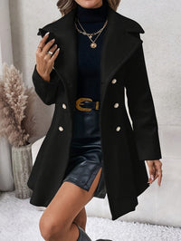 Stylish Flare Coat with Double-Breasted Buttons - Isadora-White-S-State of Style