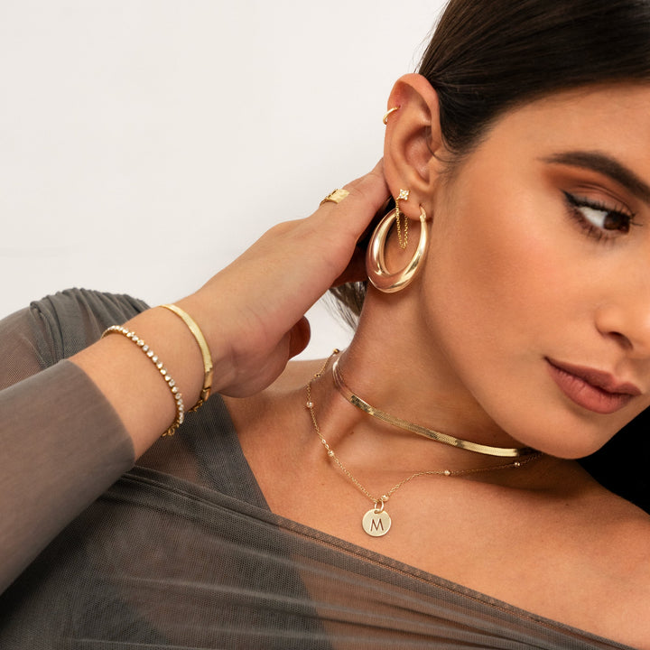 Stylish Flat Chain Necklace – Helena-Gold-State of Style