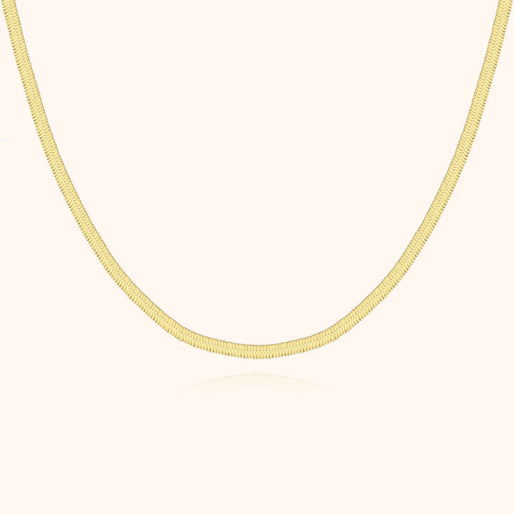 Stylish Flat Chain Necklace – Helena-Gold-State of Style