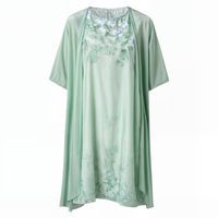 Stylish Floral A-Line Dress with Waistcoat for Women – Miray-Blue Star-M-State of Style