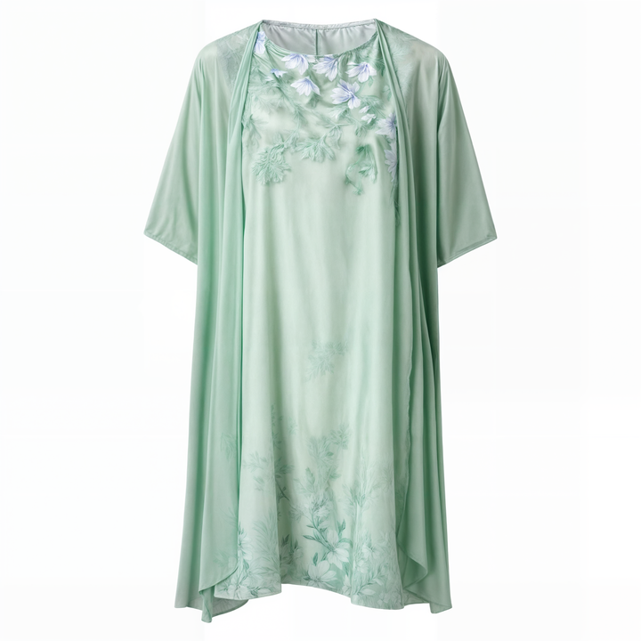 Stylish Floral A-Line Dress with Waistcoat for Women – Miray-Blue Star-M-State of Style
