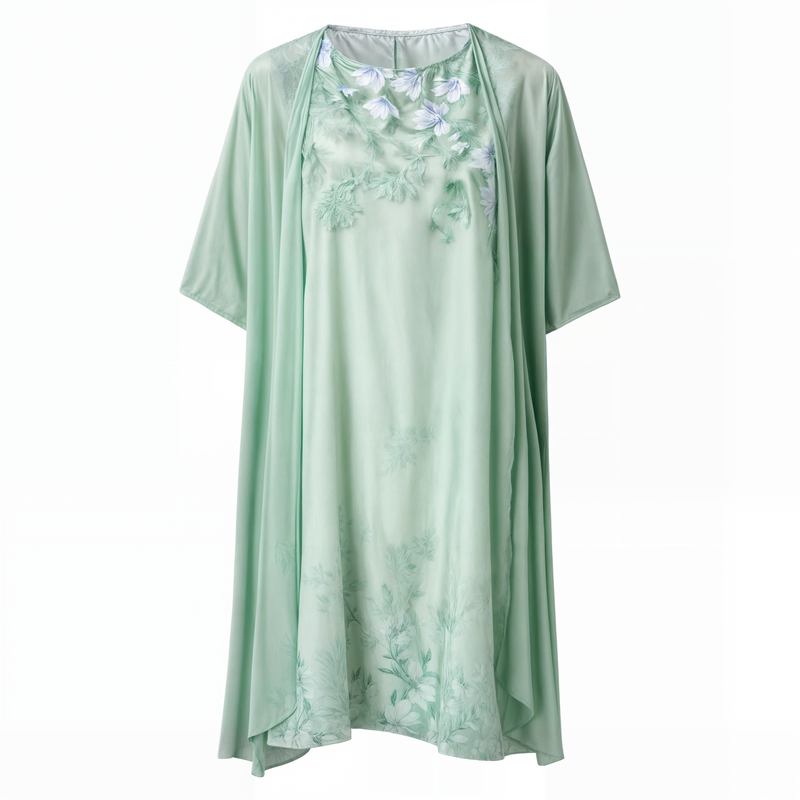 Stylish Floral A-Line Dress with Waistcoat for Women – Miray-Blue Star-M-State of Style