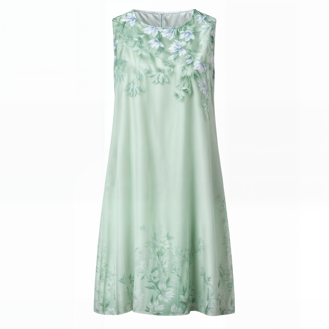 Stylish Floral A-Line Dress with Waistcoat for Women – Miray-Blue Star-M-State of Style