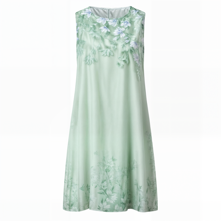 Stylish Floral A-Line Dress with Waistcoat for Women – Miray-Blue Star-M-State of Style