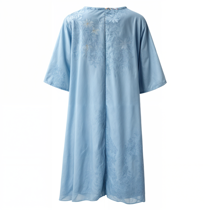 Stylish Floral A-Line Dress with Waistcoat for Women – Miray-Blue Star-M-State of Style