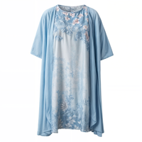 Stylish Floral A-Line Dress with Waistcoat for Women – Miray-Blue Star-M-State of Style