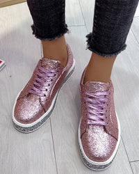 Stylish Glitter Platform Sneakers for Women - Sienna-Pink-5-State of Style