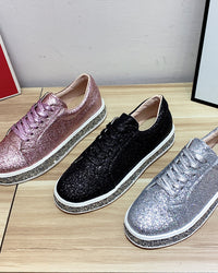 Stylish Glitter Platform Sneakers for Women - Sienna-Silver-5-State of Style