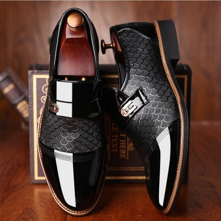 Stylish Glossy Men's Shoes - Hudson-Black-6.0-State of Style