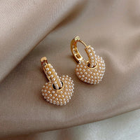 Stylish Golden Pearl Earrings for Women - Anne-State of Style