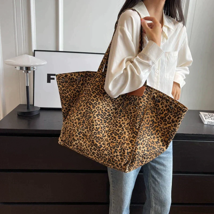 Stylish Handbag with Leopard Print - WildElegance-Brown-State of Style