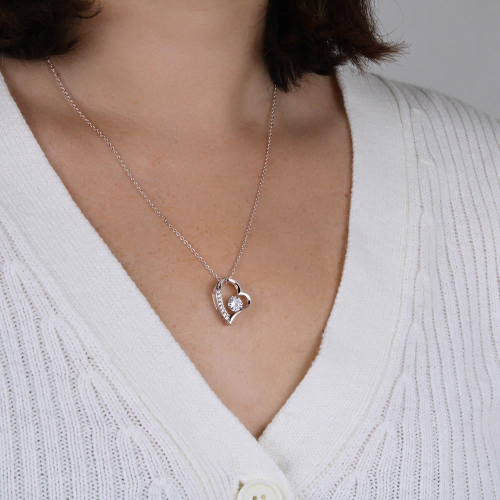 Stylish Heart Necklace - Amara-14k White Gold-Standard-State of Style