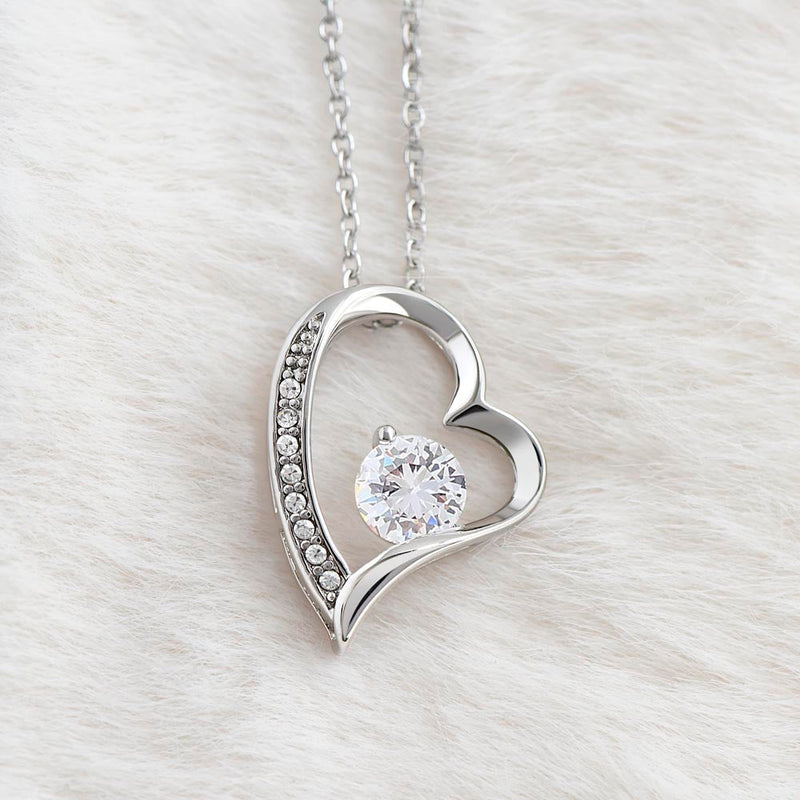 Stylish Heart Necklace - Amara-14k White Gold-Standard-State of Style