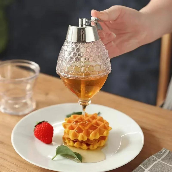 Stylish Honey Dispenser with Drip-Free Technology - AmberDrop-State of Style