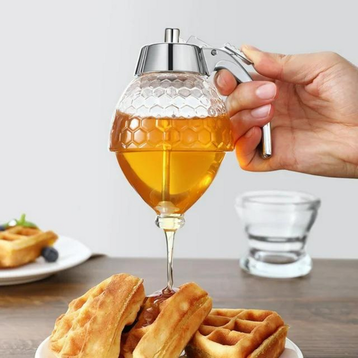 Stylish Honey Dispenser with Drip-Free Technology - AmberDrop-State of Style